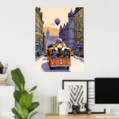 Sad Fat Cat Sentimental Animal Art Poster (Thuiskantoor)