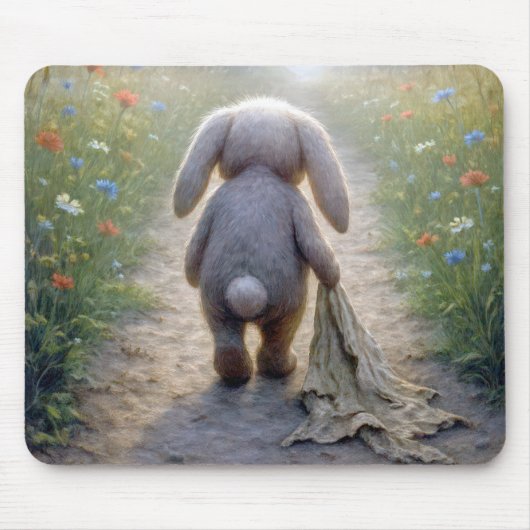 Sad Floppy-eared Rabbit With a Blanket Muismat (Voorkant)