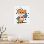 Sad Fox met een gebroken hart Poster (Keuken)