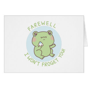 Sad Frog I Wont Froget You Farewell Wenskaart