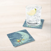 Sad Frog op Moon Kartonnen Onderzetters (Insitu)