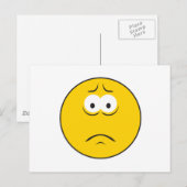 Sad Frowning Face Briefkaart (Voorkant / Achterkant)
