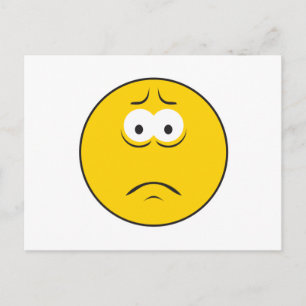 Sad Frowning Face Briefkaart