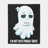 Sad Ghost Halloween Costume I'm Not Into Spooky Sh Fleece Deken (Voorkant)