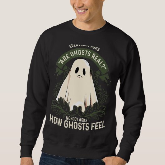 Sad Ghost Sheet Paranormal Ghost Hunting S Trui (Voorkant)