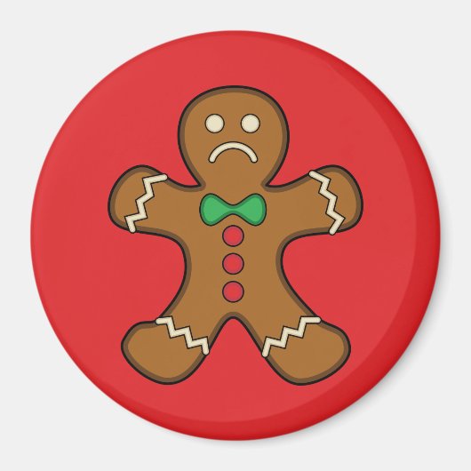 Sad GingerBrooMan Magneet (Voorkant)