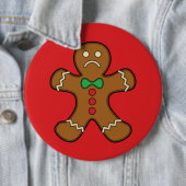 Sad GingerBrooMan Ronde Button 6,0 Cm (In situ)