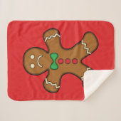 Sad GingerBrooMan Sherpa Deken (Voorkant (horizontaal))