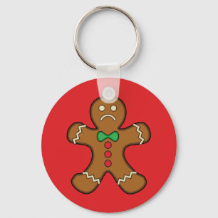 Sad GingerBrooMan Sleutelhanger