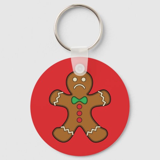 Sad GingerBrooMan Sleutelhanger (Voorkant)
