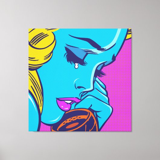 SAD GIRL CANVAS AFDRUK (Voorkant)