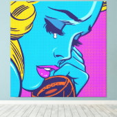 SAD GIRL CANVAS AFDRUK (Insitu (Houten vloer))
