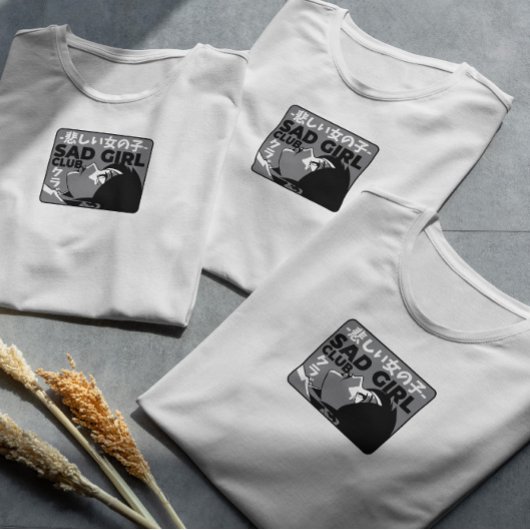 Sad Girl Club Anime T-shirt