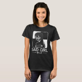 Sad Girl Japanse Anti Social Soft Grunge Emo Gothi T-shirt (Voorkant volledig)
