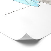 Sad Girl met een zwarte kat grote ogen somber meis Poster (Hoek)