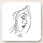 Sad Girl-Onderzetters Drankjes Onderzetter (Voorkant)