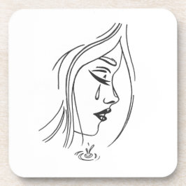 Sad Girl-Onderzetters Drankjes Onderzetter