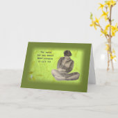 Sad Girl Support van mij Kaart (Gele Bloem)