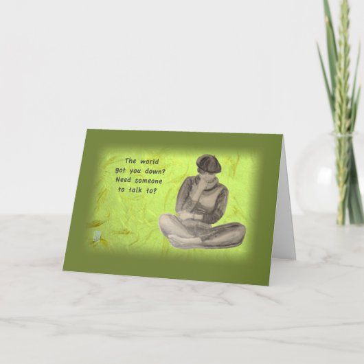 Sad Girl Support van ons Kaart (Voorkant)