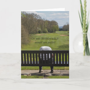 Sad Golfer Birthday Card Kaart