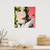Sad Goodbye - Original Pop Art Poster (Keuken)