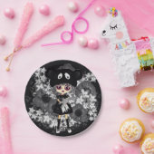 Sad Gothic Girl - Kawaii Chibi cartoon Papieren Bordje (Feest)