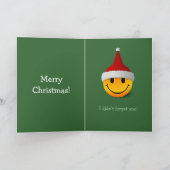 Sad/Happy Face-kerstkaart Feestdagen Kaart (Binnen)