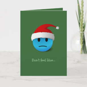 Sad/Happy Face-kerstkaart Feestdagen Kaart