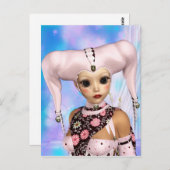 Sad Harlequin Doll Briefkaart (Voorkant / Achterkant)