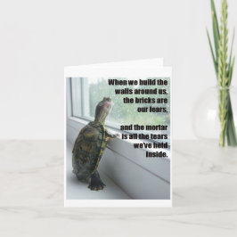 Sad Hipster Turtle wenskaart Kaart