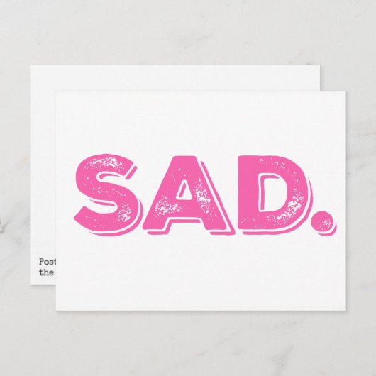 SAD-ID's van Trump Pink Protest Briefkaart (Voorkant / Achterkant)