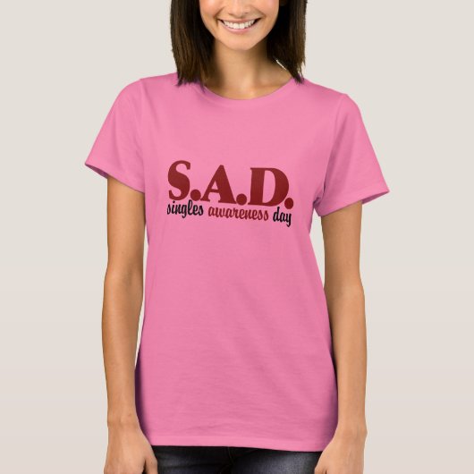 SAD is een dag van bewustwording T-shirt (Voorkant)