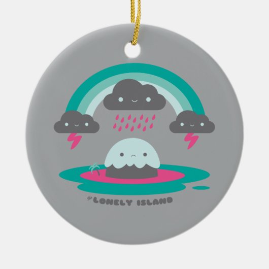 Sad Island 2 Keramisch Ornament (Voorkant)