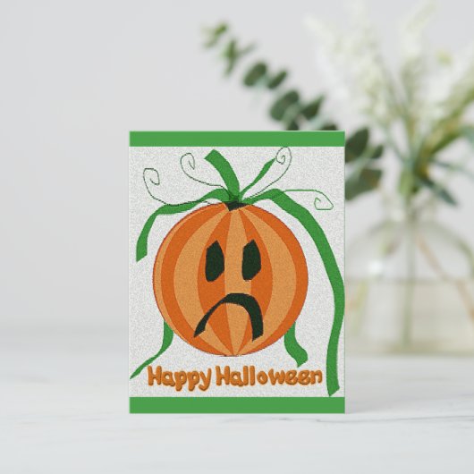  Sad Jack o' Lantern Briefkaart (Staand voorkant)
