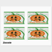 Sad Jack o' Lantern Rechthoekige Sticker (Vel)