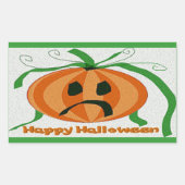 Sad Jack o' Lantern Rechthoekige Sticker (Voorkant)