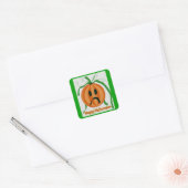  Sad Jack o' Lantern Vierkante Sticker (Envelop)