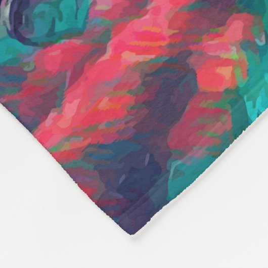 Sad Jezus Christus Face Thorn Abstracte kunst Fleece Deken (Hoek)