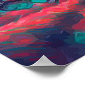 Sad Jezus Christus Face Thorn Abstracte kunst Poster (Hoek)