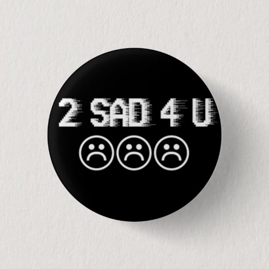 Sad jongens ronde button 3,2 cm (Voorkant)