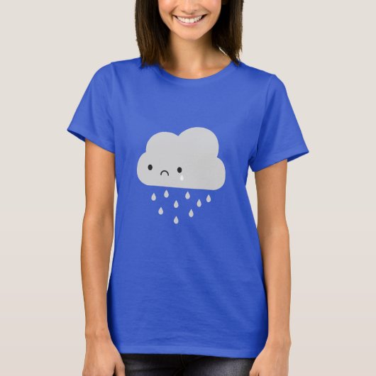 Sad Kawaii Rain Cloud T-shirt (Voorkant)