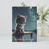 Sad Kitten Bedankkaart (Staand voorkant)