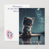 Sad Kitten Bedankkaart (Voorkant / Achterkant)