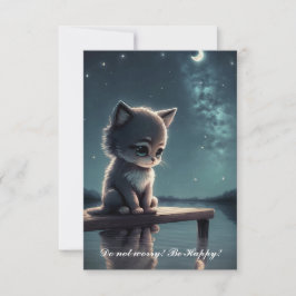 Sad Kitten Bedankkaart