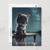 Sad Kitten. Briefkaart (Voorkant / Achterkant)