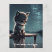 Sad Kitten. Briefkaart (Voorkant)
