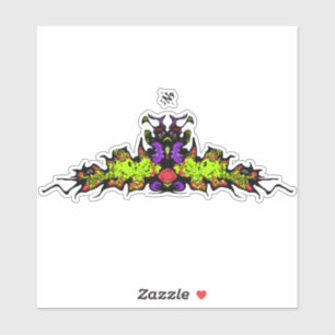 Sad-kleurig goblin demon-schepsel v1 sticker