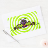 Sad-kleurig goblin demon-schepsel v2 rechthoekige sticker (Envelop)