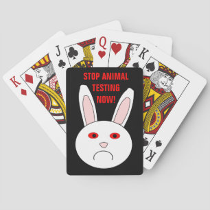 Sad Lab Rabbit Animal Testing Playing Cards Pokerkaarten