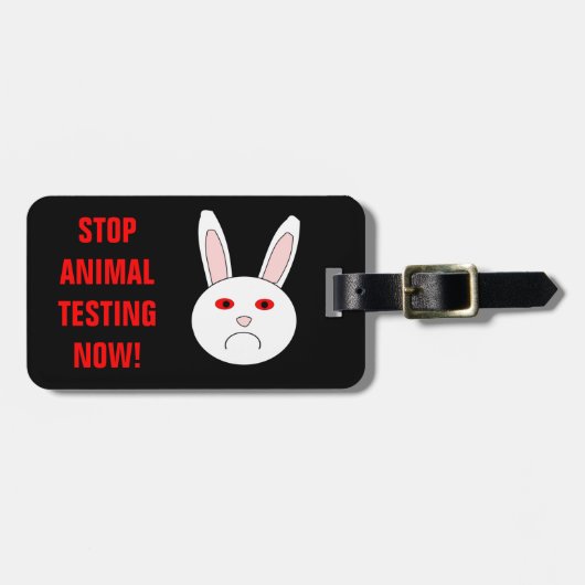 Sad Lab Rabbit Custom Bagagelabel (Voorkant horizontaal)
